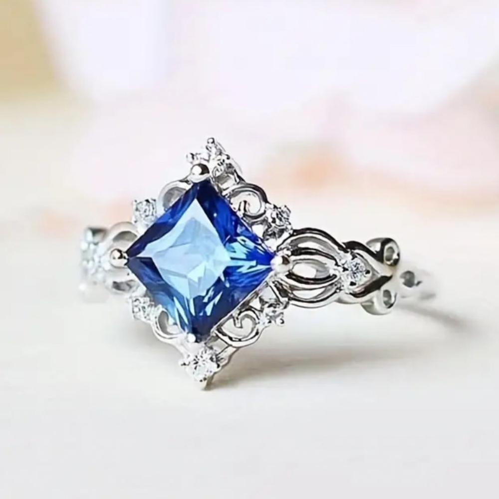 🎀925 Nobel Royal Blue Sapphire Ring 💍